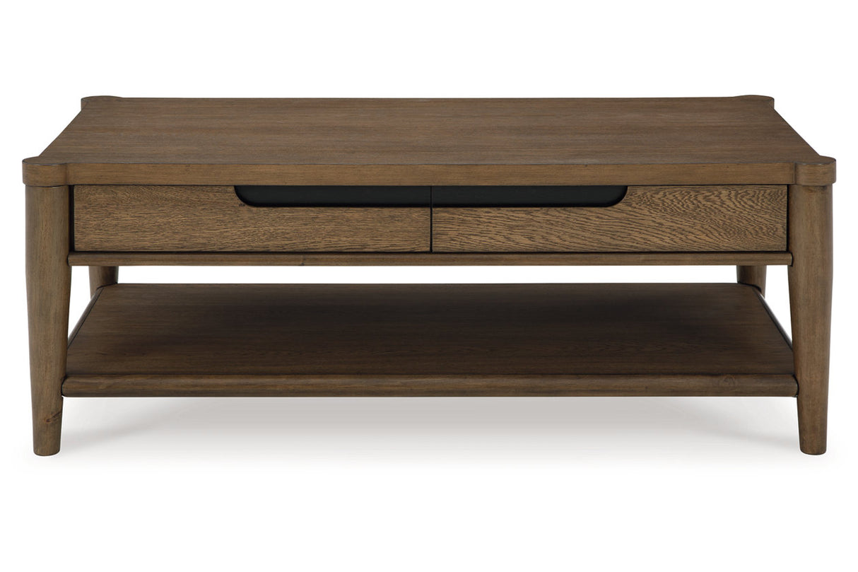 Roanhowe Brown Coffee Table and 2 End Tables from Ashley - Luna Furniture