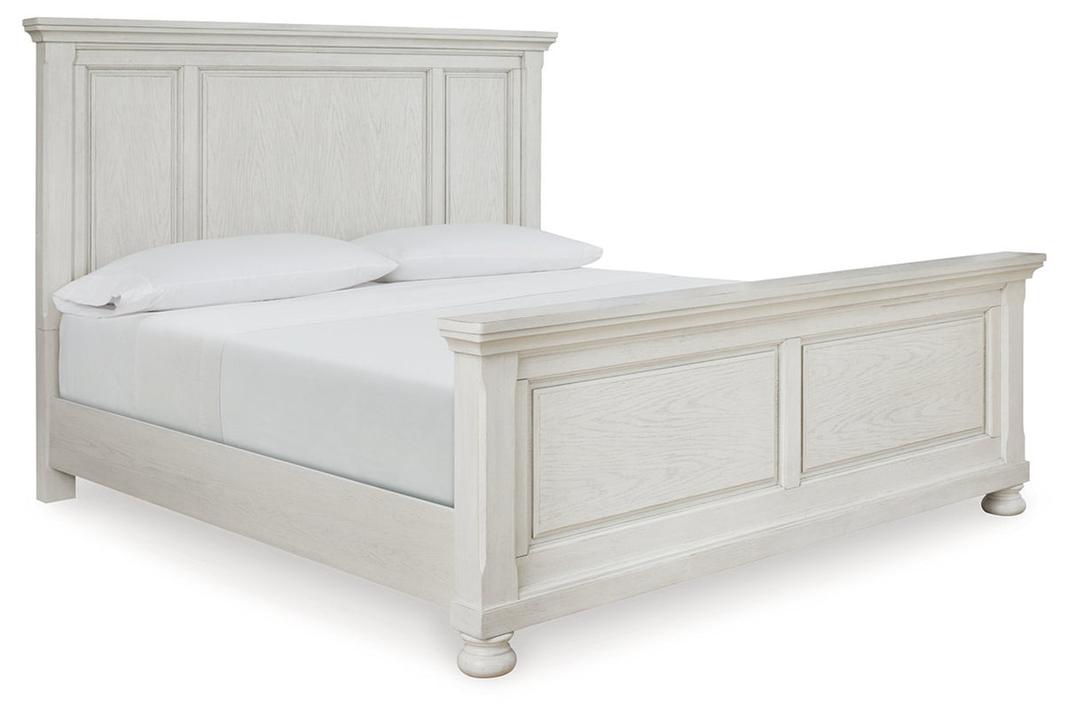 Robbinsdale Antique White California King Panel Bed from Ashley Furniture - Luna Furniture