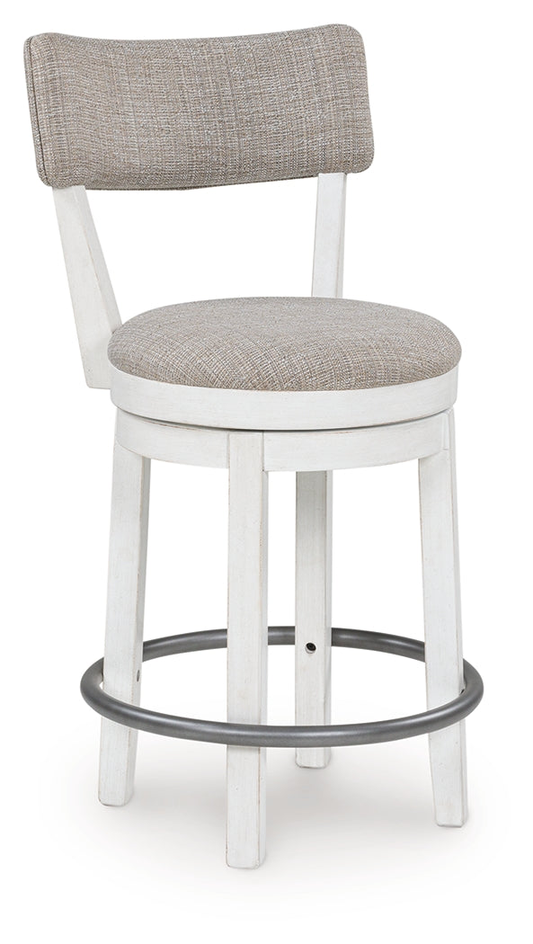 Robbinsdale Antique White Counter Height Barstool, Set of 2