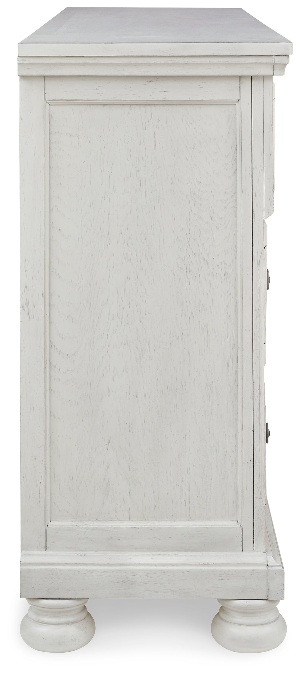 Robbinsdale Antique White Queen Panel Bed, Dresser, Chest and 2 Nightstands from Ashley - Luna Furniture