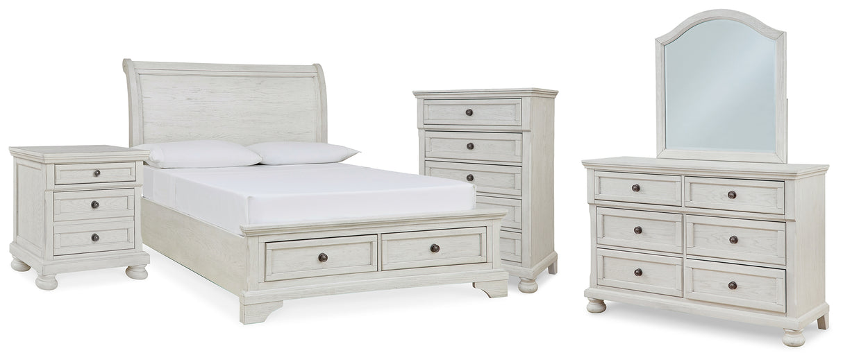 Robbinsdale Full Storage Sleigh Bed, Dresser, Mirror, Chest and Nightstand from Ashley - Luna Furniture
