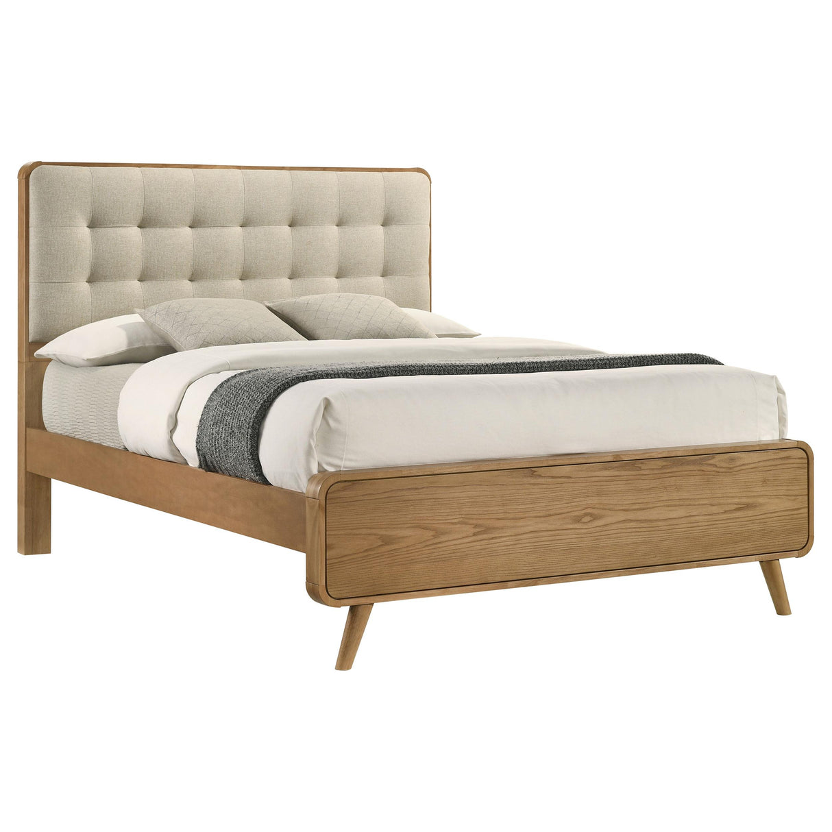 Robyn Light Ash Wood California King Platform Bed from Coaster - Luna Furniture