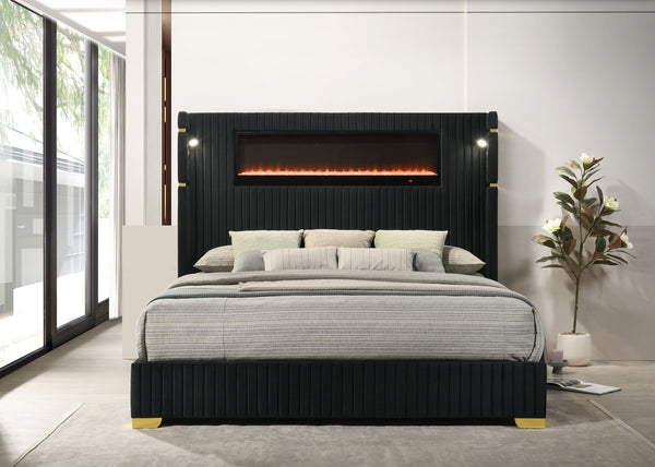 Romance Black King Platform Bed