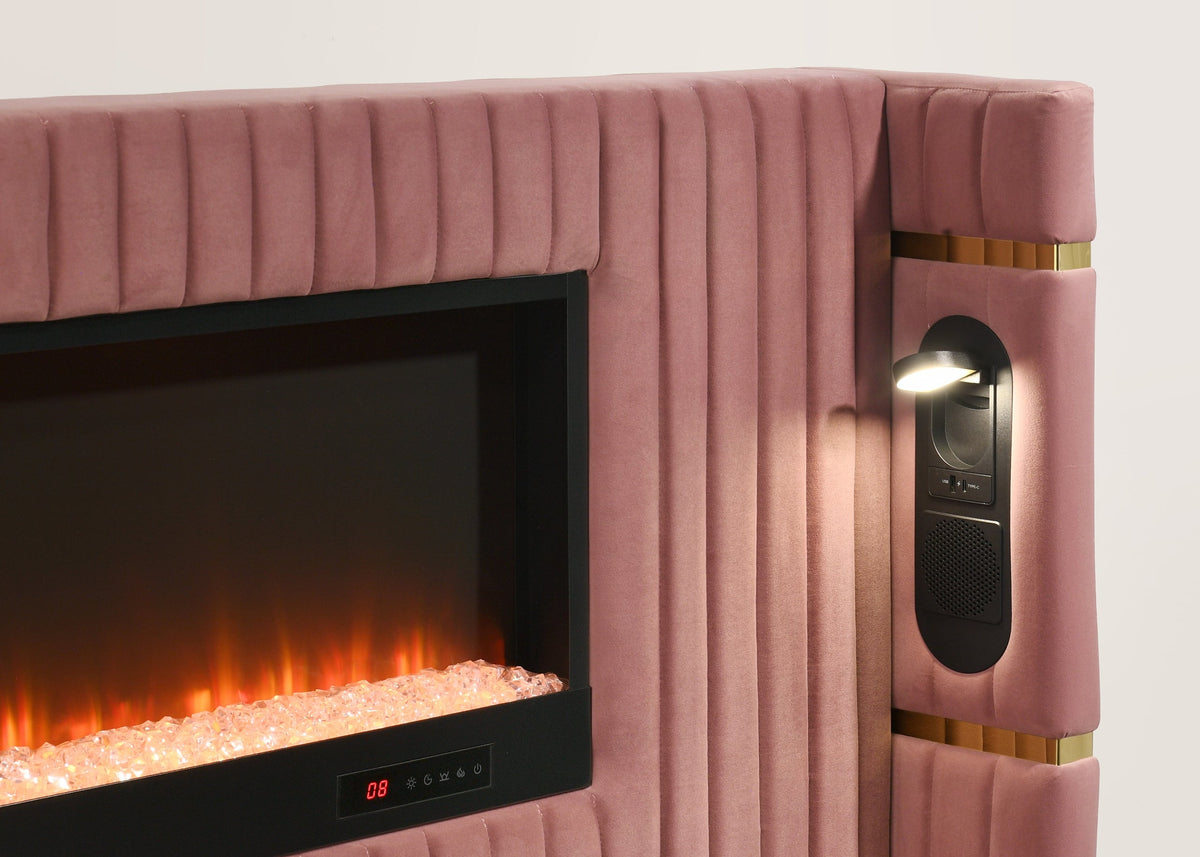 Romance Pink Queen Platform Bed from Happy Homes - Luna Furniture