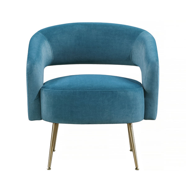 Roslyn Dark Teal Velvet Accent Chair