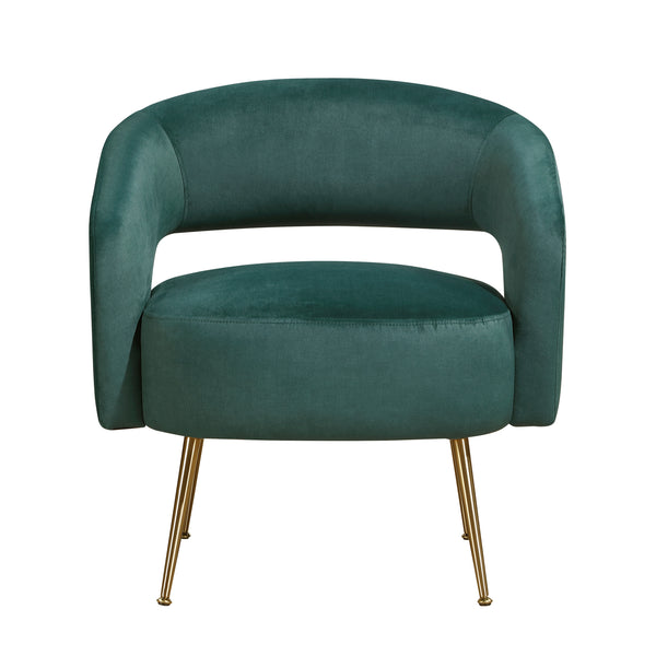 Roslyn Green Velvet Accent Chair