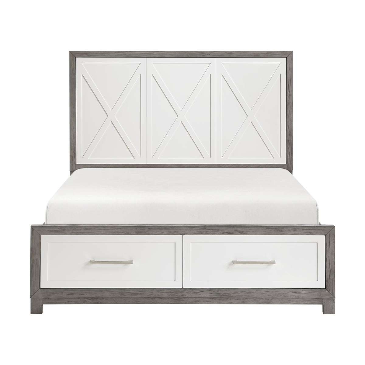 Rowan Ivory/Gray Storage Platform Bedroom Set from Homelegance - Luna Furniture