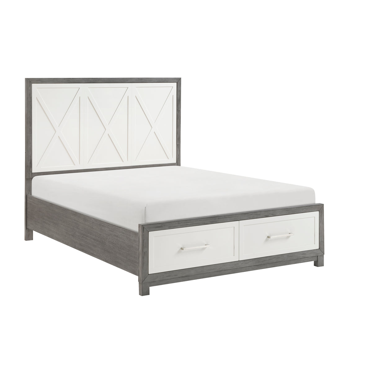 Rowan Ivory/Gray Storage Platform Bedroom Set from Homelegance - Luna Furniture