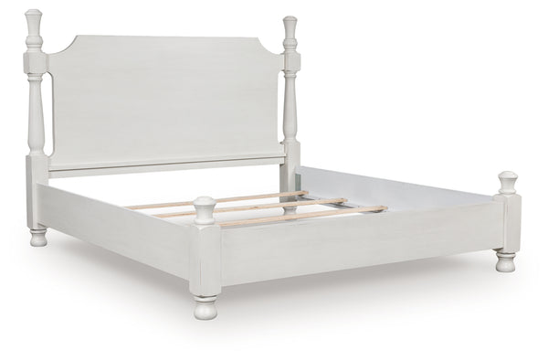 Rowlenstown Antique White King Poster Bed