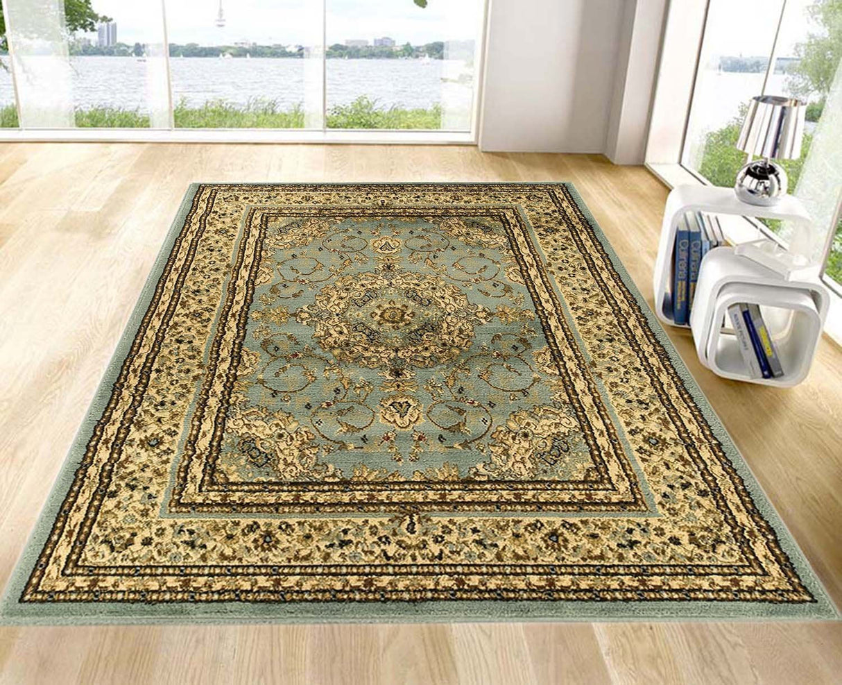 Royal Brown and Grayish Blue 8X10 Rug from Nova Furniture - Luna Furniture