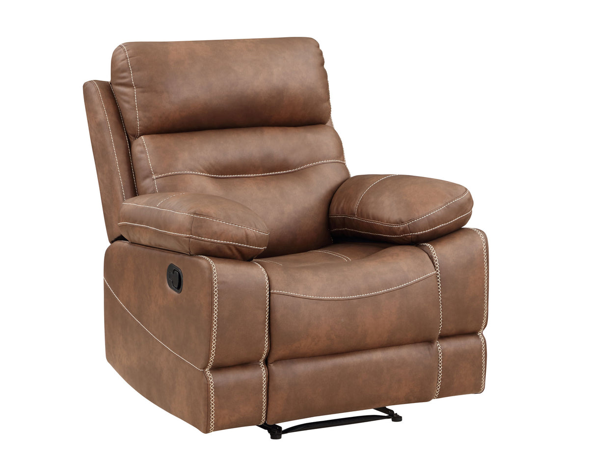 Rudger Chestnut 3-Piece Manual Reclining Living Room Set from Steve Silver - Luna Furniture