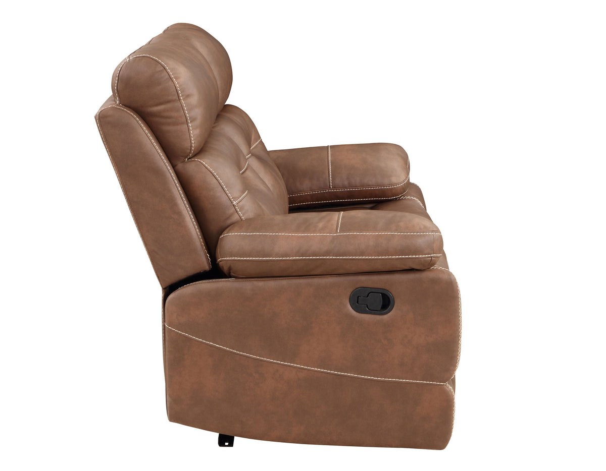Rudger Chestnut Manual Reclining Loveseat from Steve Silver - Luna Furniture