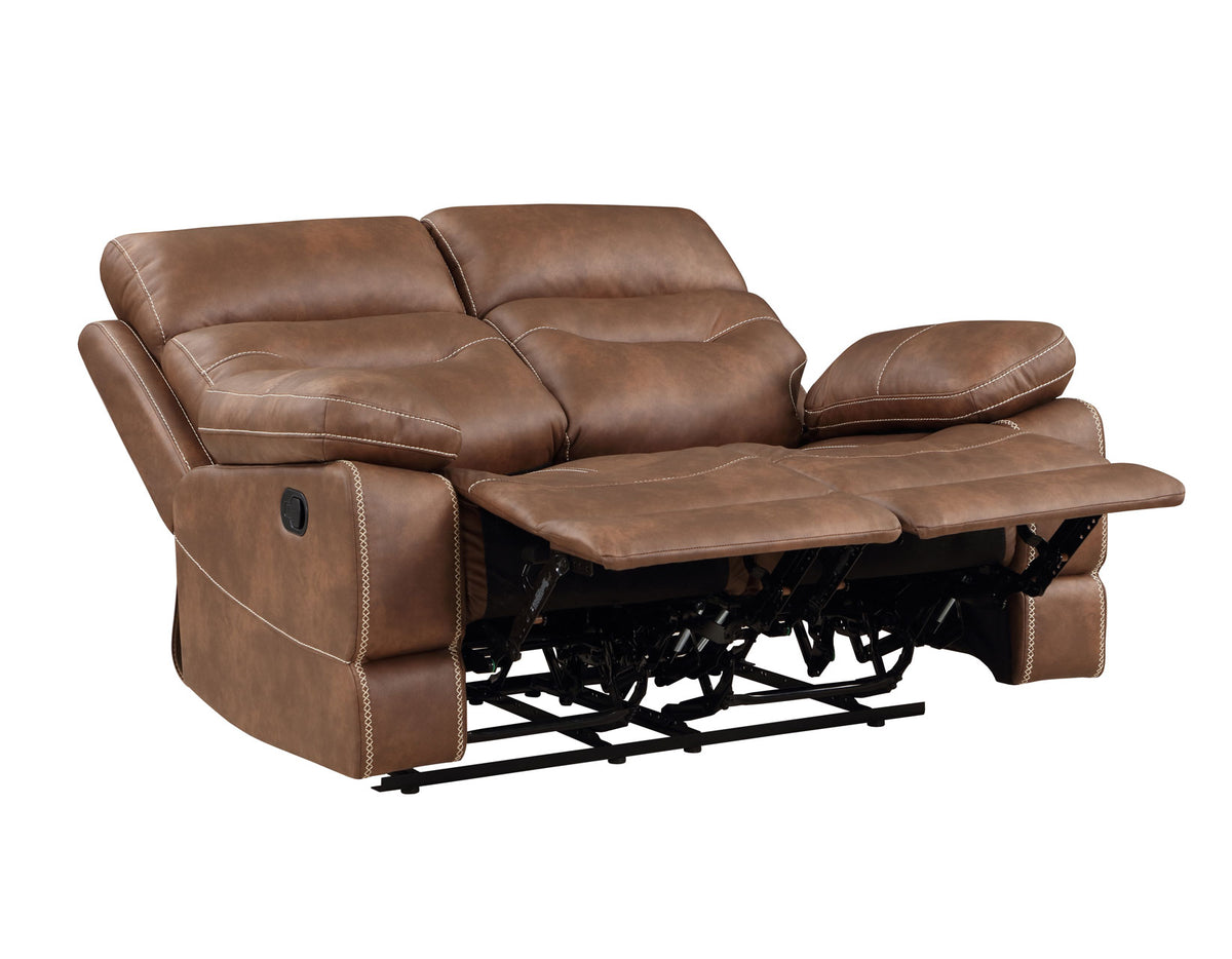 Rudger Chestnut Manual Reclining Loveseat from Steve Silver - Luna Furniture
