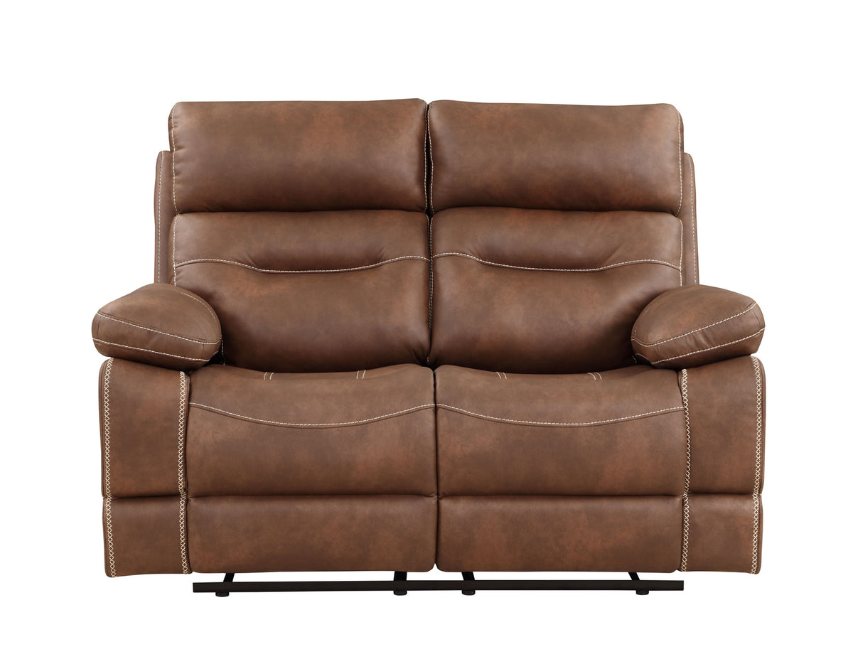 Rudger Chestnut Manual Reclining Loveseat from Steve Silver - Luna Furniture