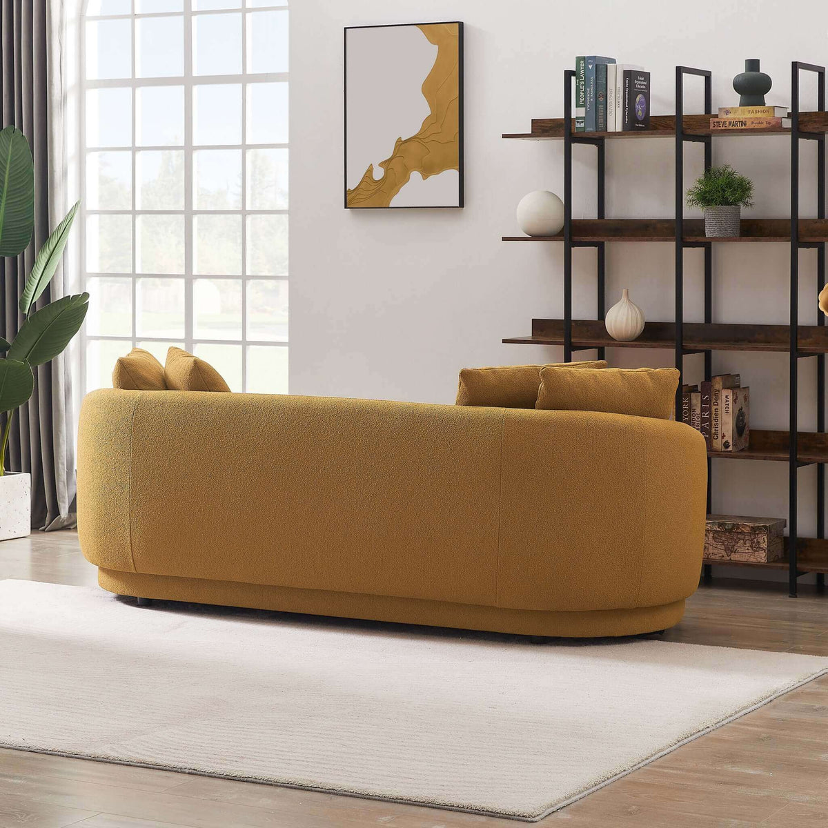 Dylan Modern Gold Boucle Sofa from Ashcroft Furniture - Luna Furniture