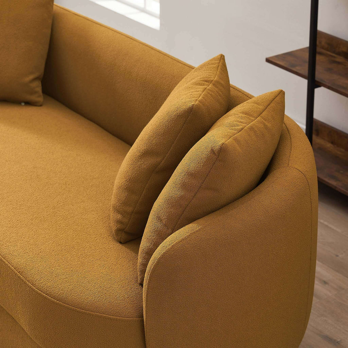 Dylan Modern Gold Boucle Sofa from Ashcroft Furniture - Luna Furniture