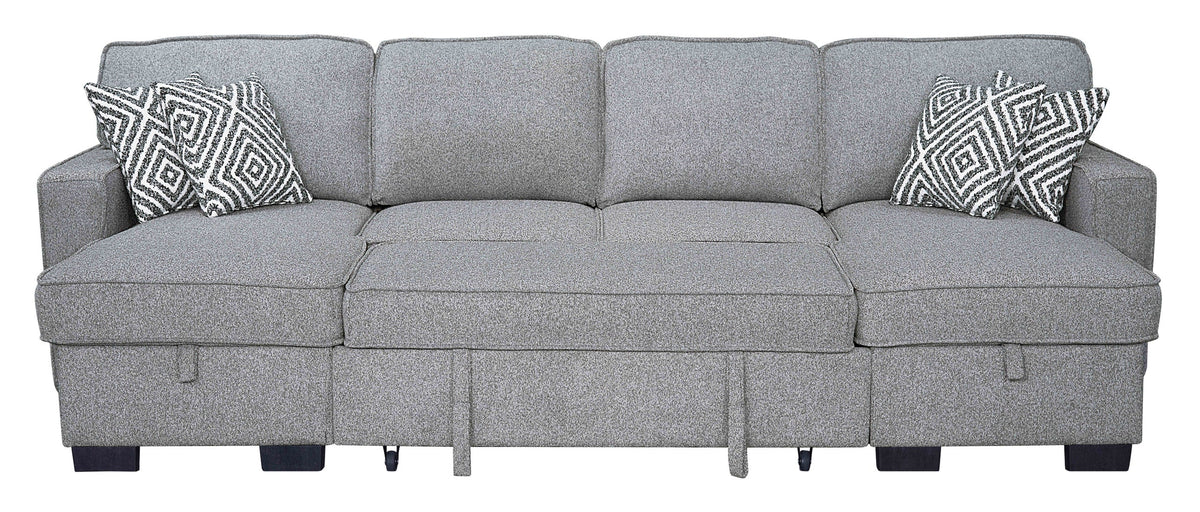 Sahara Gray Double Storage Chaise Sectional from Happy Homes - Luna Furniture