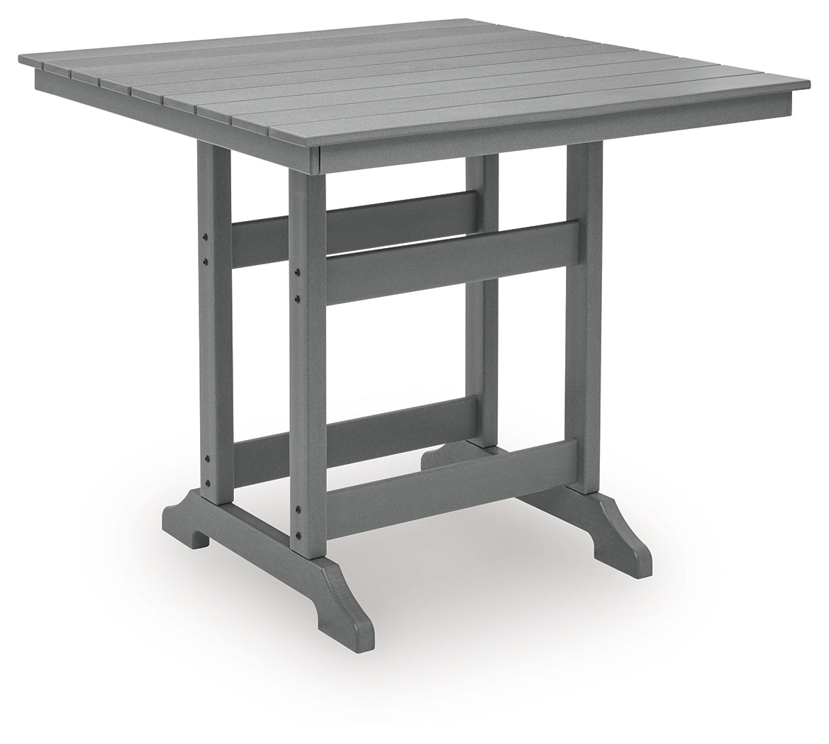 Sanctuary Beach Dark Gray Outdoor Counter Height Dining Table from Ashley Furniture - Luna Furniture