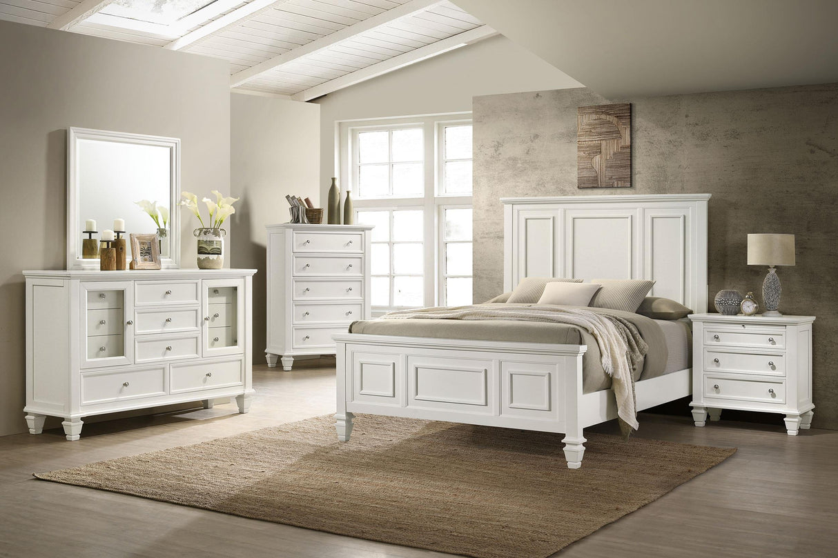 Sandy Beach Cream White 5-Piece California King Bedroom Set from Coaster - Luna Furniture