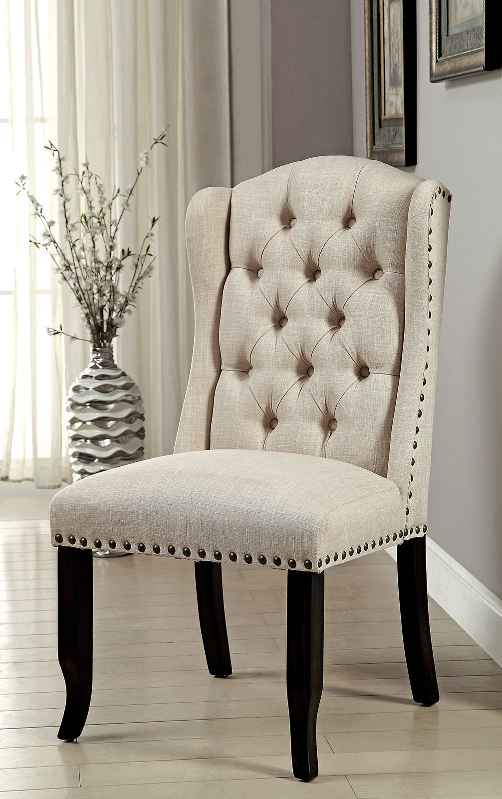 Sania Antique Black/Beige Rustic Dining Room Set from Furniture of America - Luna Furniture