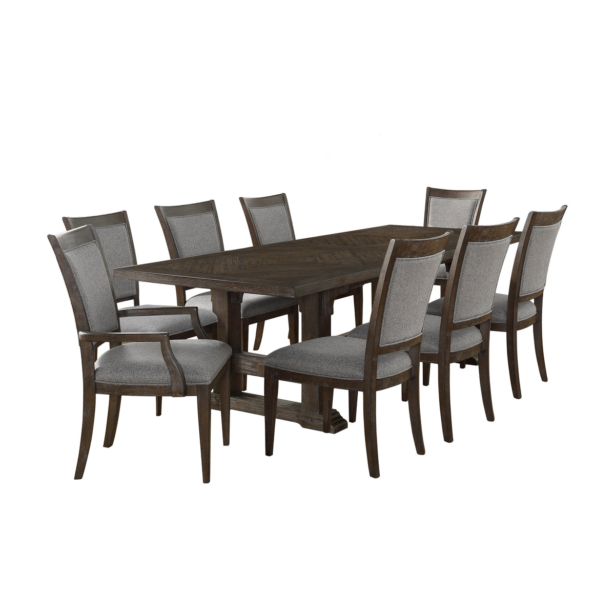 Homelegance Sarasota Driftwood Brown 9-Piece 102" Extendable Dining Set ...