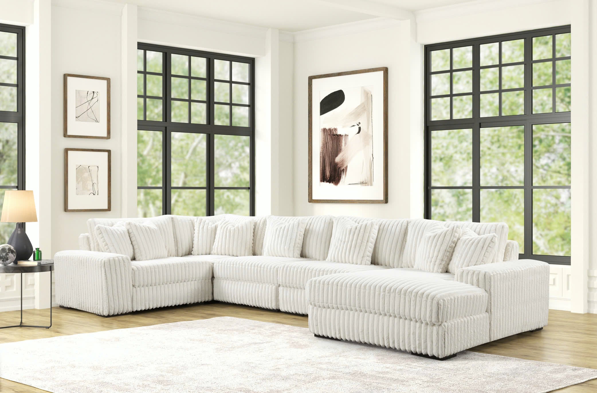Happy Homes Season Beige 5-Piece Oversized Sectional – Luna Furniture