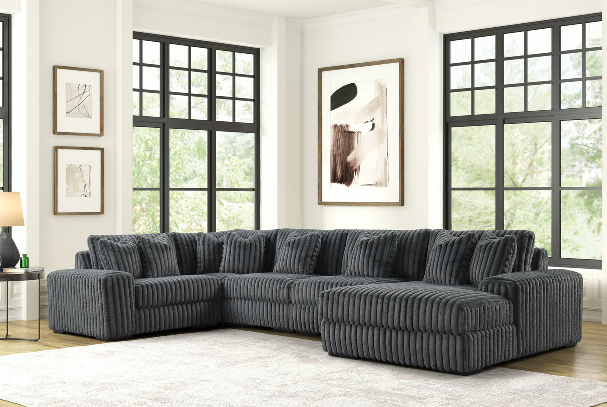 Season Charcoal 5-Piece Oversized Sectional from Happy Homes - Luna Furniture