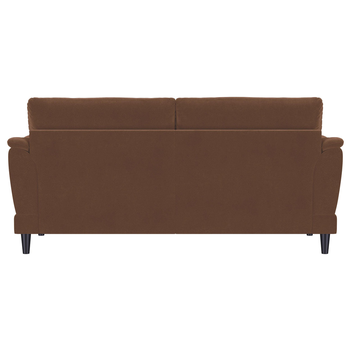 Selma Rust Velvet Crescent Arm Sofa from Coaster - Luna Furniture