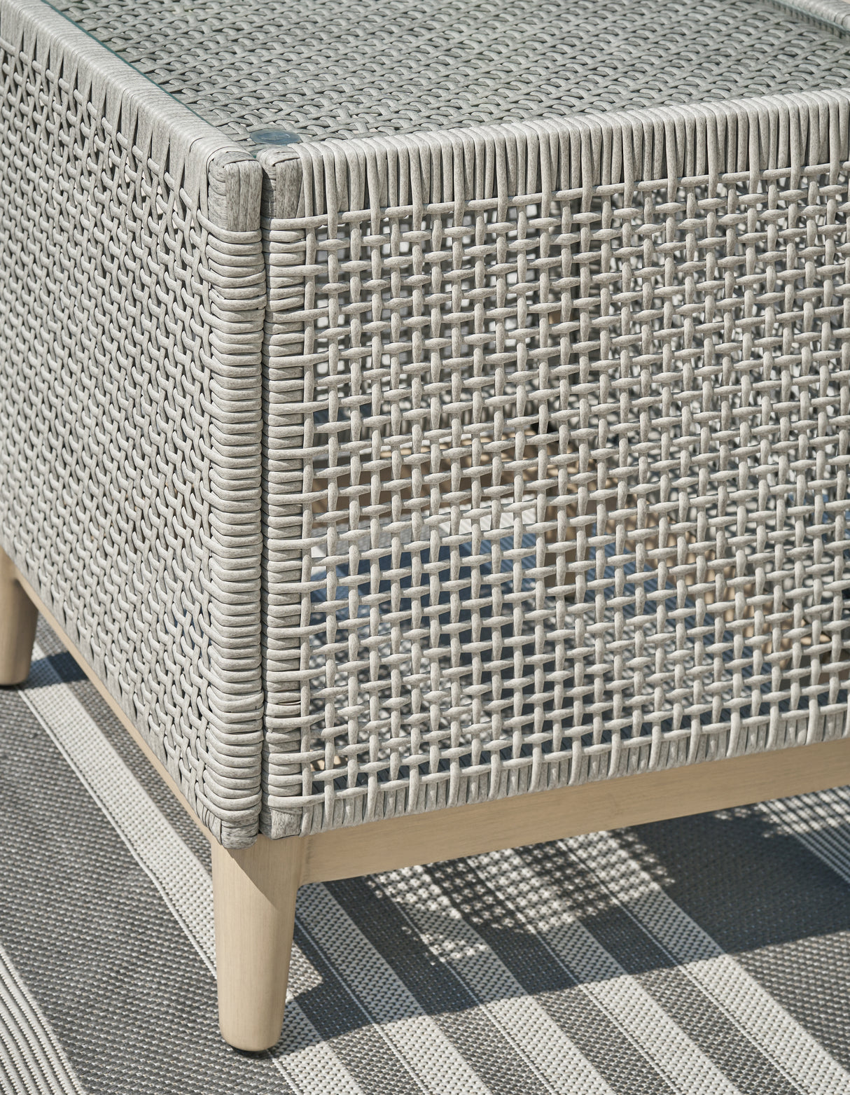 Seton Creek 2 Outdoor Lounge Chairs with End Table in Gray from Ashley - Luna Furniture