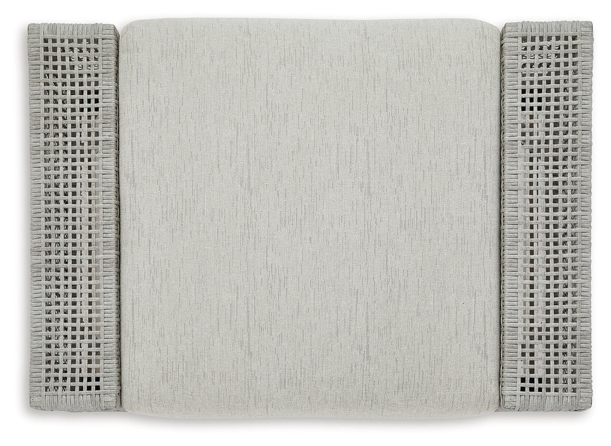 Seton Creek Outdoor Lounge Chair and Ottoman in Gray from Ashley - Luna Furniture