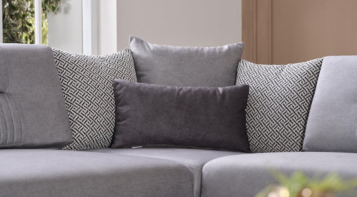Seul Lerson Plum Brick RAF Chaise Sleeper Sectional from Bellona - Luna Furniture