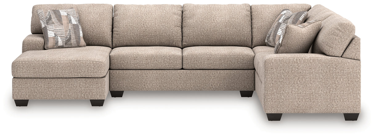 Seyler Lane Hemp 3-Piece LAF Chaise Sleeper Sectional from Ashley Furniture - Luna Furniture