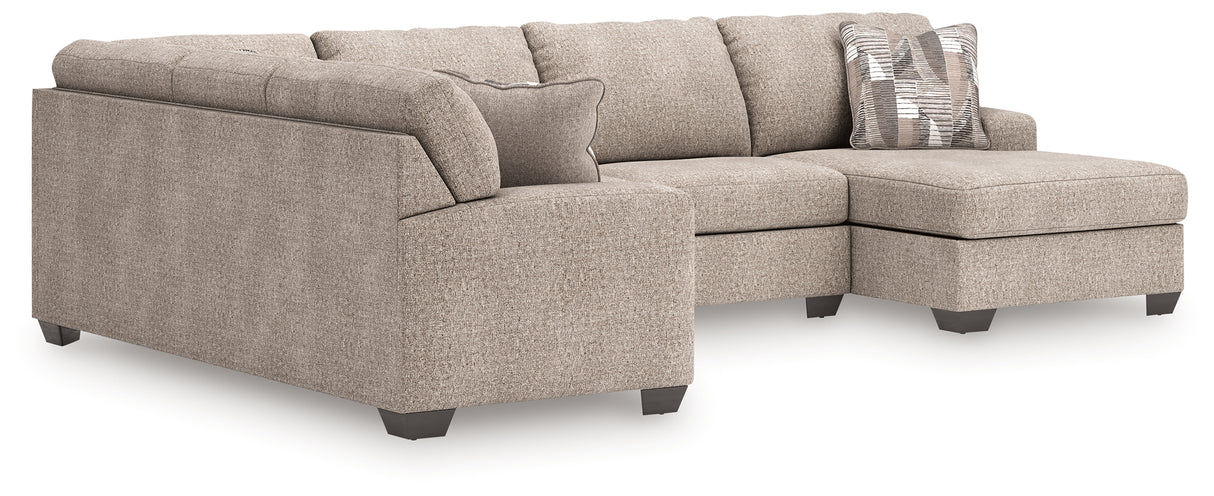 Seyler Lane Hemp 3-Piece RAF Chaise Sleeper Sectional from Ashley Furniture - Luna Furniture