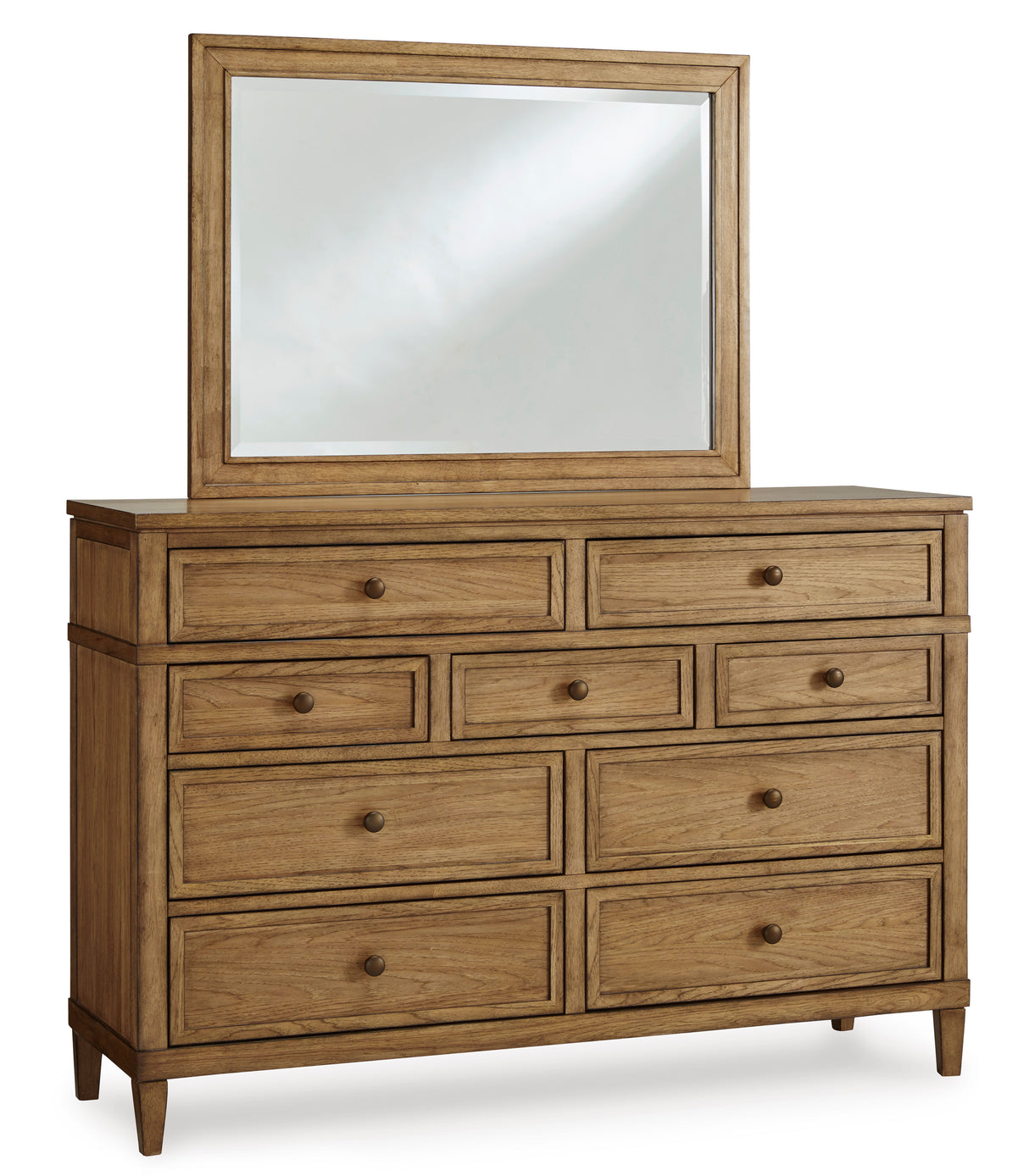 Sharlance Light Brown Upholstered Panel Bedroom Set from Ashley - Luna Furniture