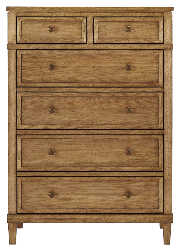 Sharlance Light Brown Upholstered Panel Bedroom Set from Ashley - Luna Furniture