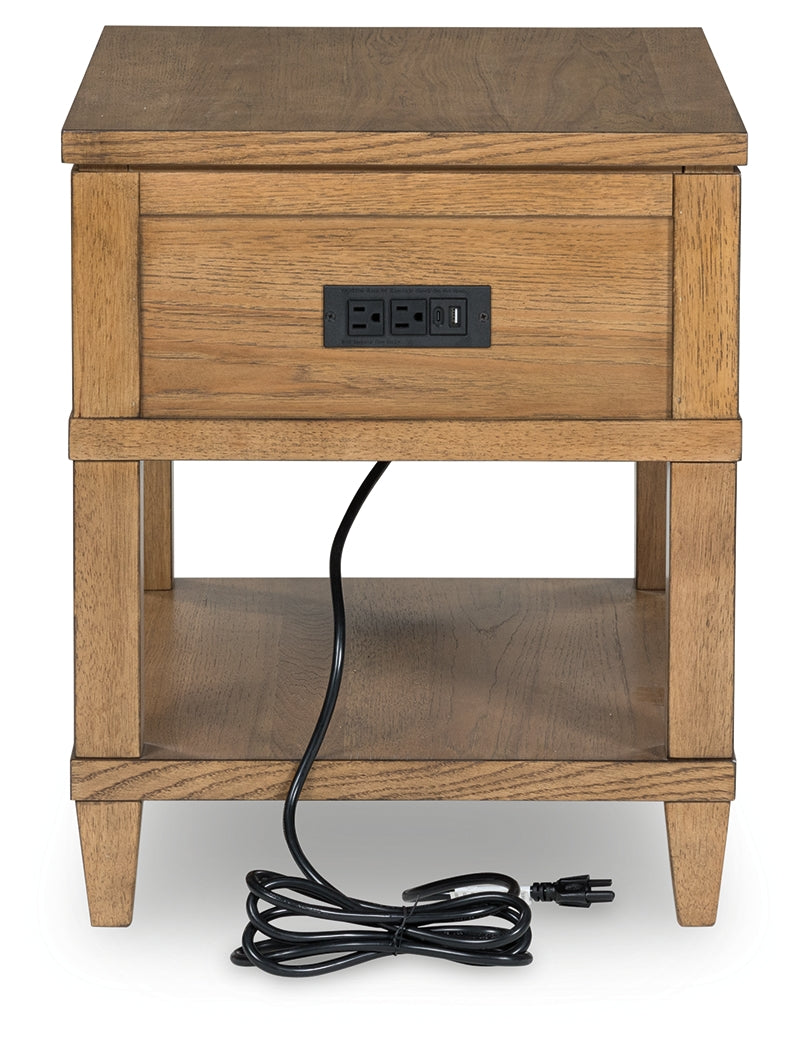Sharlance Light Brown End Table from Ashley - Luna Furniture