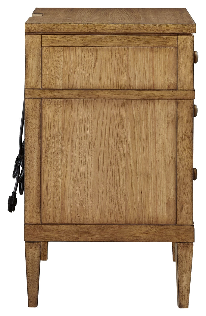 Sharlance Light Brown Nightstand from Ashley - Luna Furniture