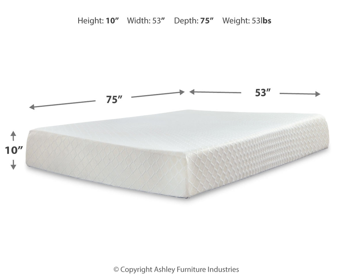 Shawburn Full Platform Bed with Mattress in Whitewash from Ashley - Luna Furniture