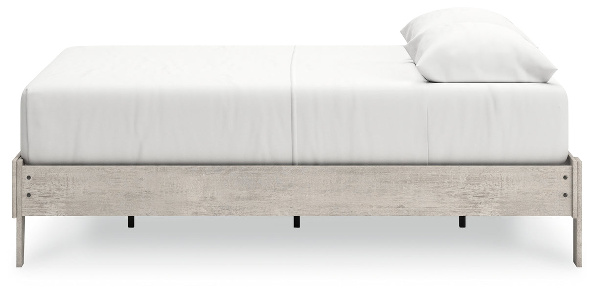 Shawburn Queen Platform Bed with Dresser and 2 Nightstands in Whitewash from Ashley - Luna Furniture