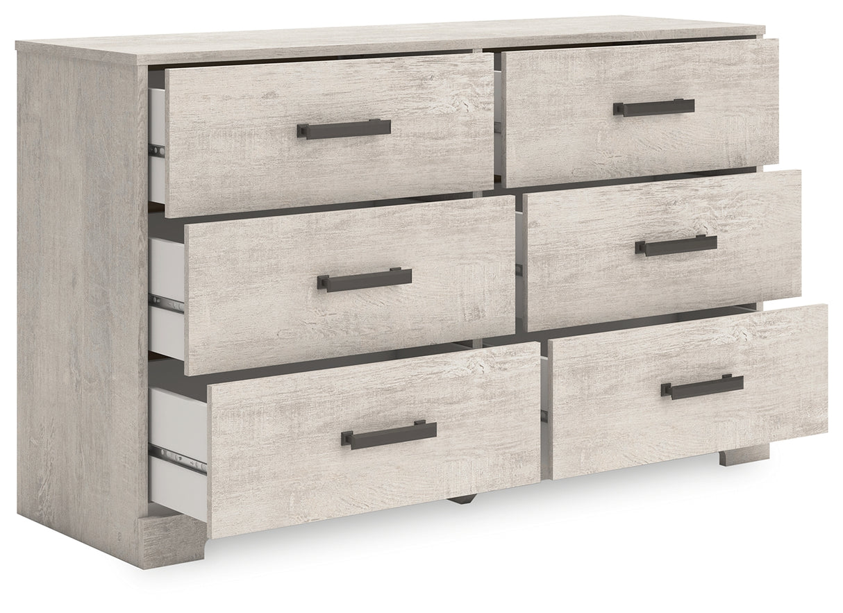 Shawburn Whitewash Crossbuck Platform Bedroom Set from Ashley - Luna Furniture