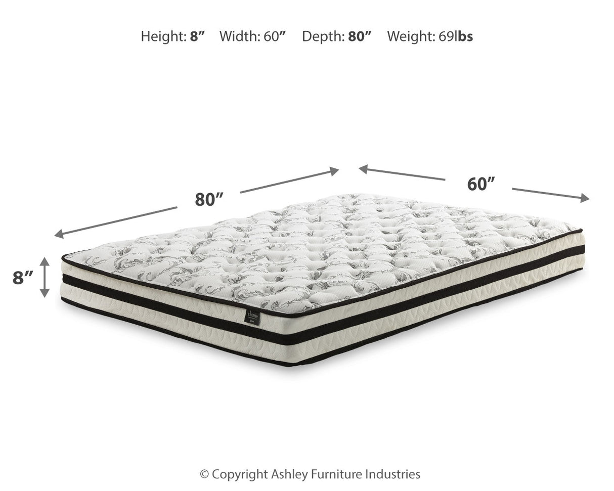 Shawburn Queen Platform Bed with Mattress in Whitewash from Ashley Furniture - Luna Furniture