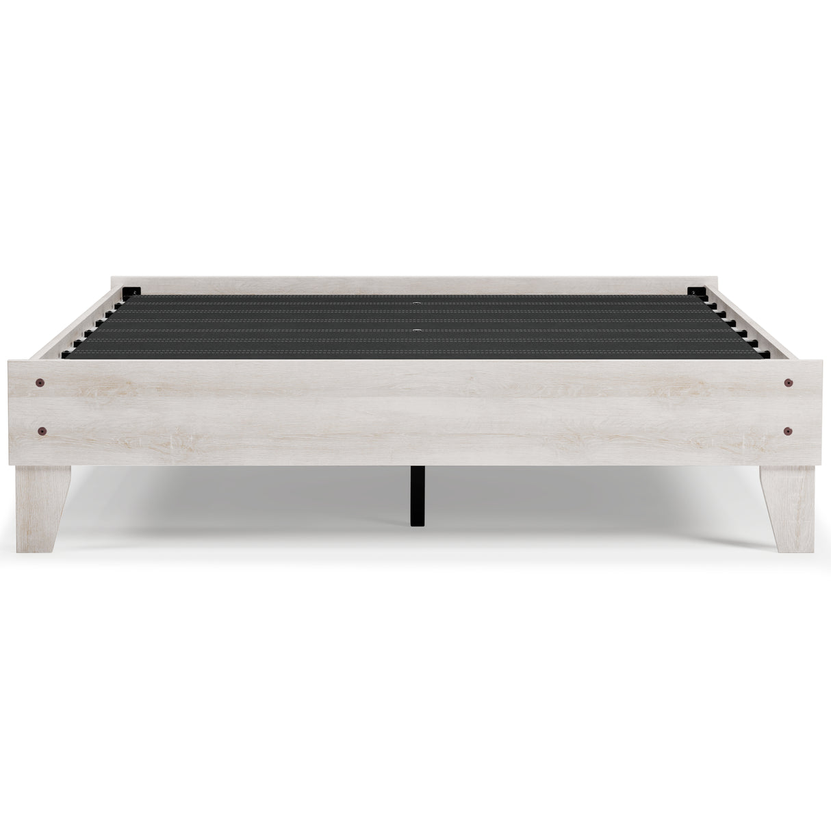 Shawburn Queen Platform Bed with Mattress in Whitewash from Ashley Furniture - Luna Furniture