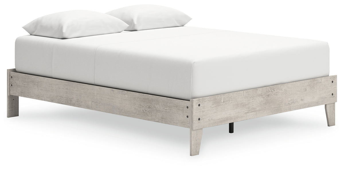 Shawburn Whitewash Queen Platform Base Bed from Ashley - Luna Furniture