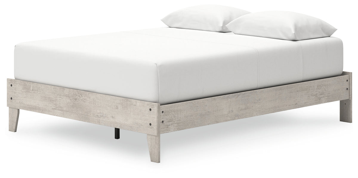 Shawburn Whitewash Queen Platform Base Bed from Ashley - Luna Furniture