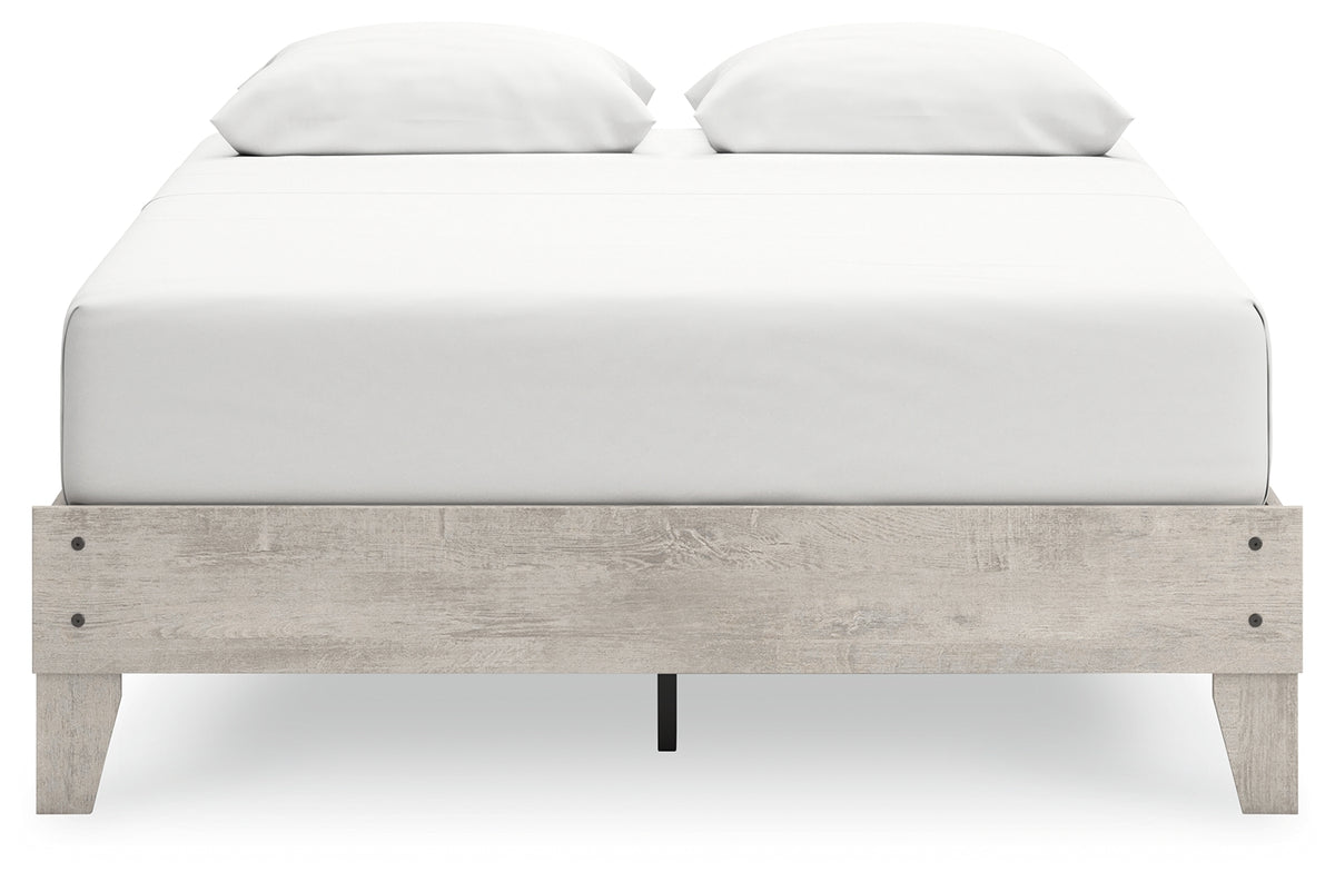 Shawburn Whitewash Queen Platform Base Bed from Ashley - Luna Furniture