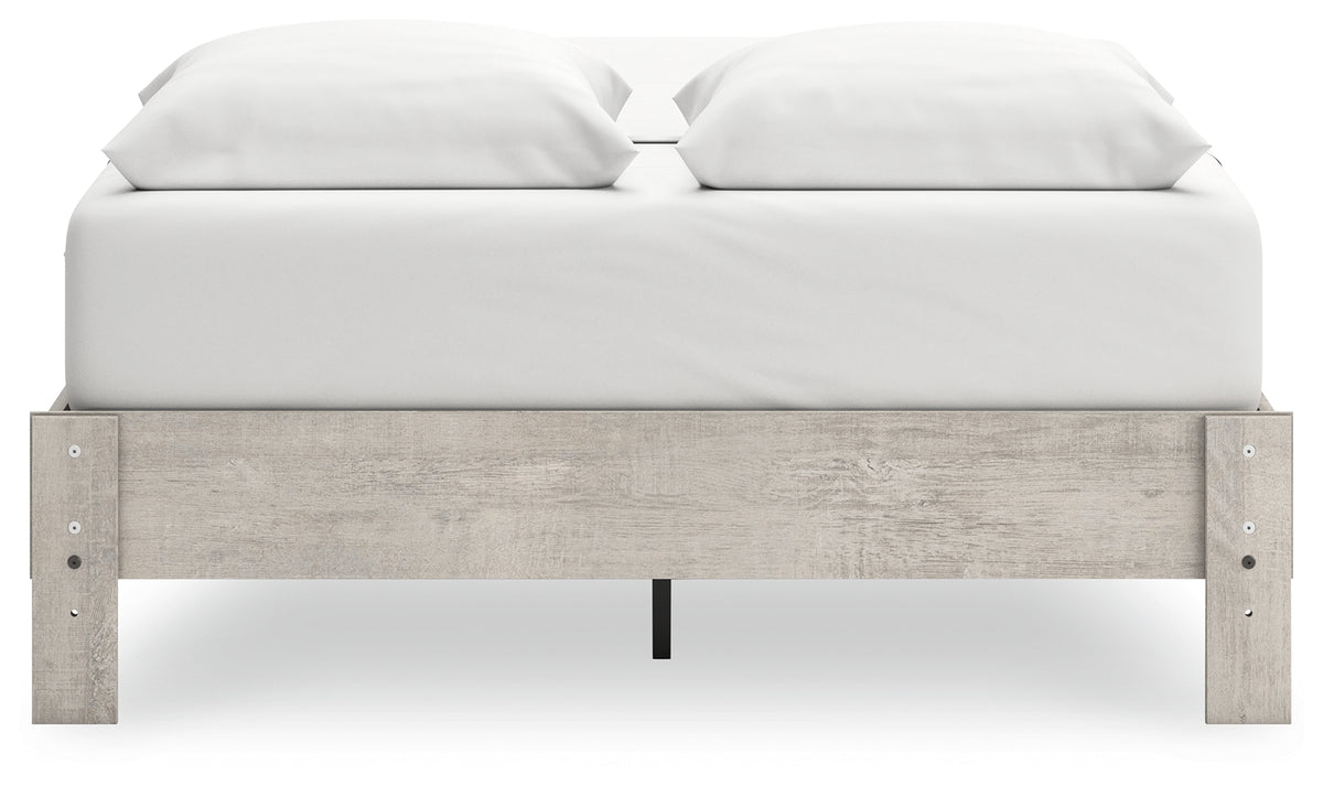 Shawburn Whitewash Queen Platform Base Bed from Ashley - Luna Furniture