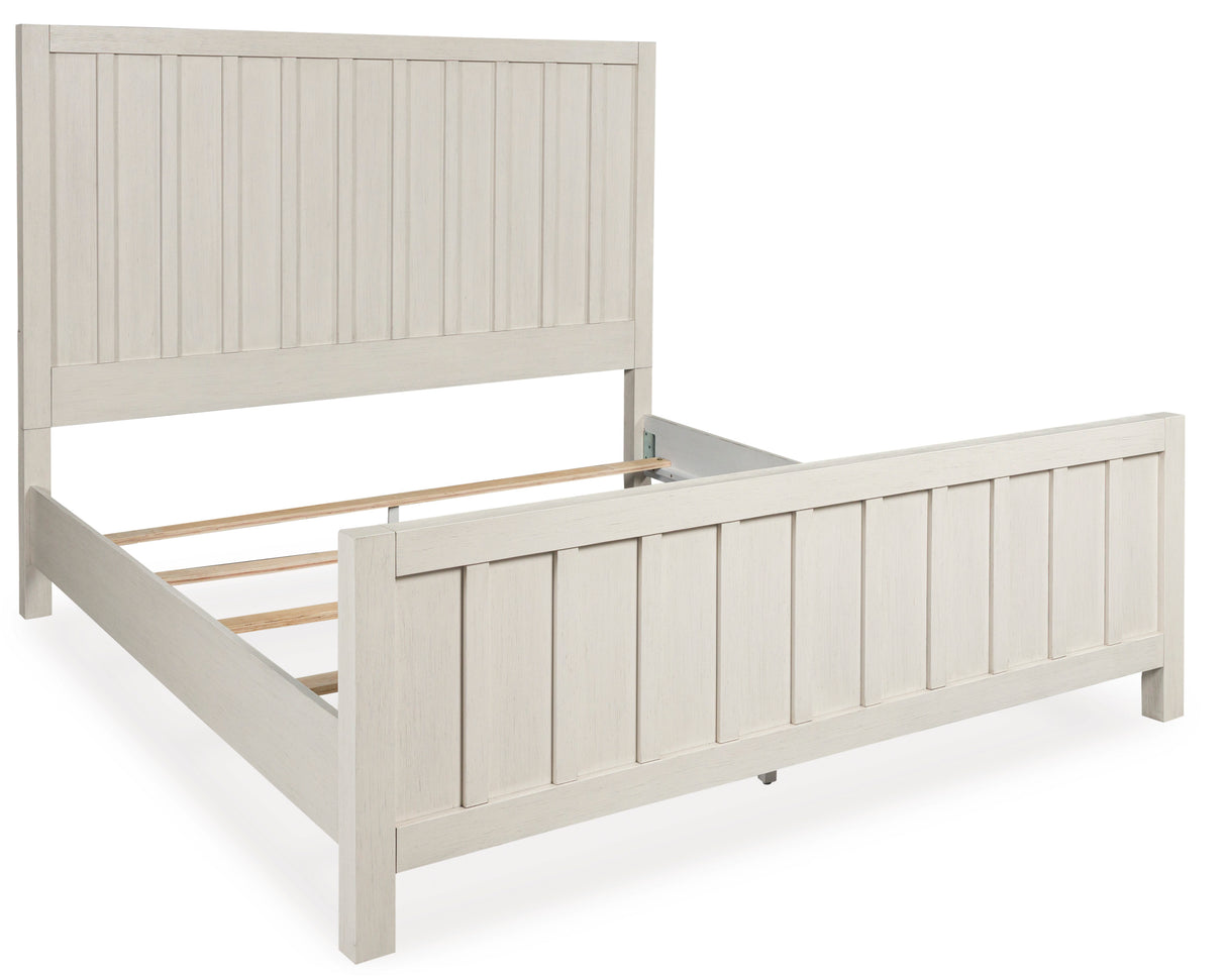 Shaybrock Antique White California King Panel Bed from Ashley Furniture - Luna Furniture