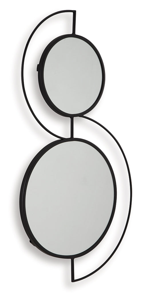 Shayham Black Accent Mirror from Ashley - Luna Furniture