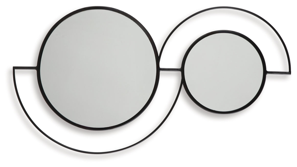 Shayham Black Accent Mirror from Ashley - Luna Furniture