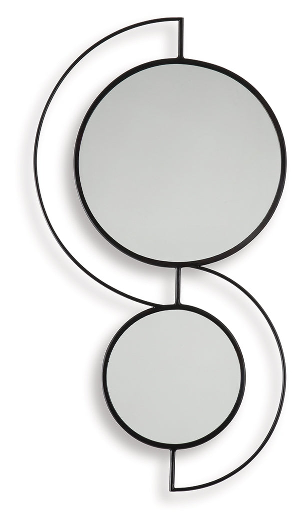 Shayham Black Accent Mirror from Ashley - Luna Furniture